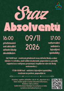 Sraz absolventů 9. 11. 2026